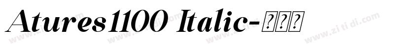 Atures1100 Italic字体转换